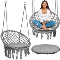Silla colgante de jardín Boho con almohada