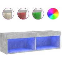 Mueble para TV con luces LED Hormigón Vidaxl