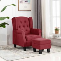 Sillón de Salón con Reposapiés de Tela – CFW377852
