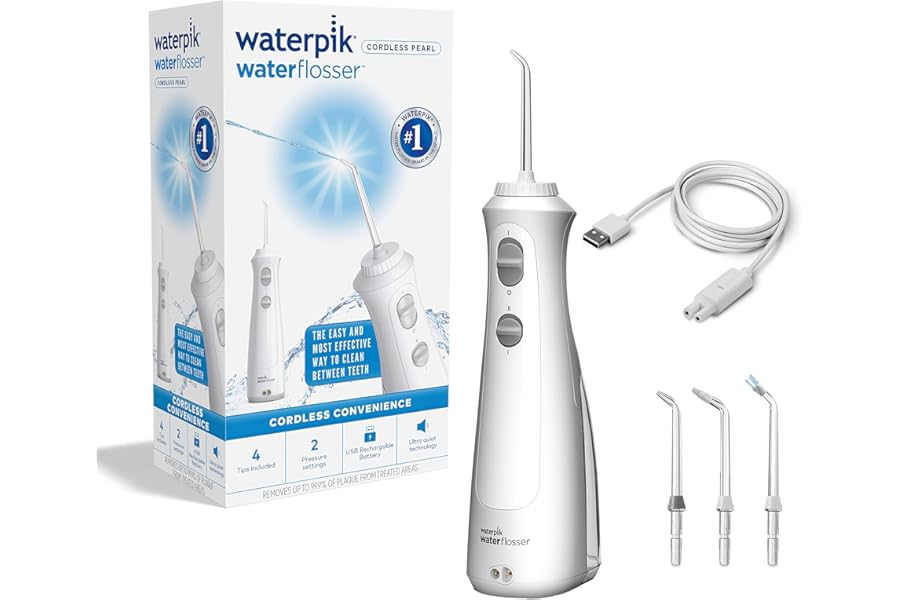 Waterpik Irrigador Dental Inalámbrico con Cepillo Eléctrico y Batería Recargable