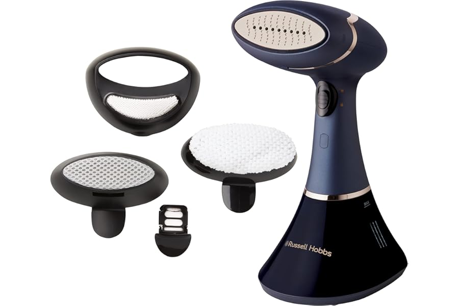 Russell Hobbs Plancha Vertical Steam Genie Aroma 1800W, 32g de vapor, suela cerámica, depósito 200 ml