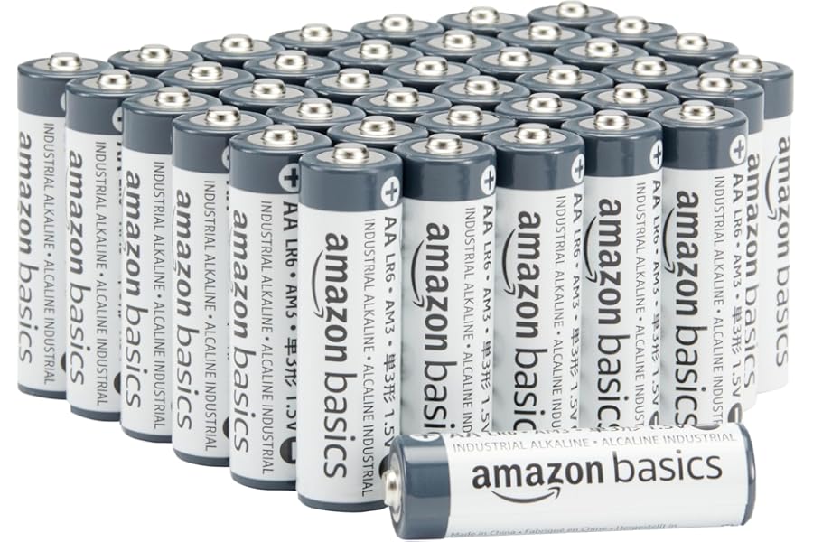 Amazon Basics Paquete de 40 pilas industriales alcalinas AA 1,5V