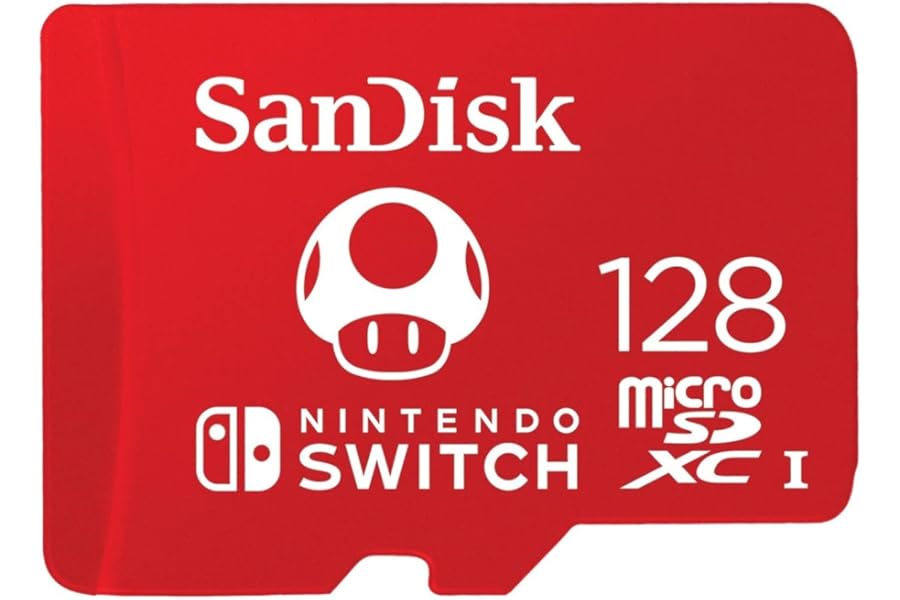 SanDisk microSD 128GB con licencia oficial Nintendo Switch Super Mario Mushroom