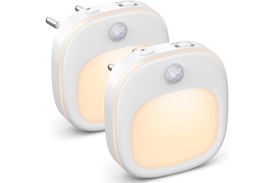 ANOPU Luz Nocturna Infantil 2 Piezas con Sensor de Movimiento y 3 Modos de Temperatura de Color