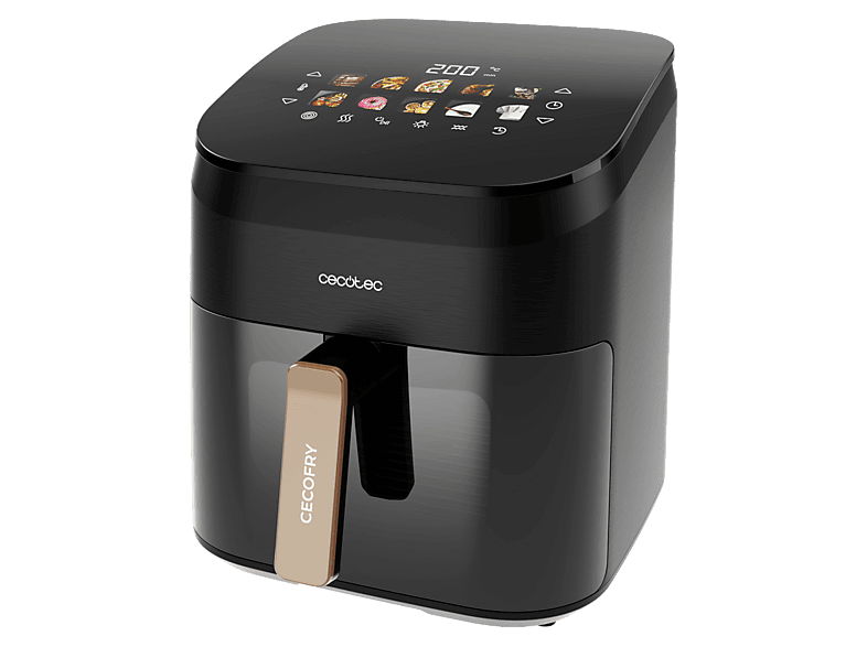 Cecotec Cecofry&Grill Smokin’ 6500 Freidora de Aire 6.5L 2200W Doble Grill con Ahumador