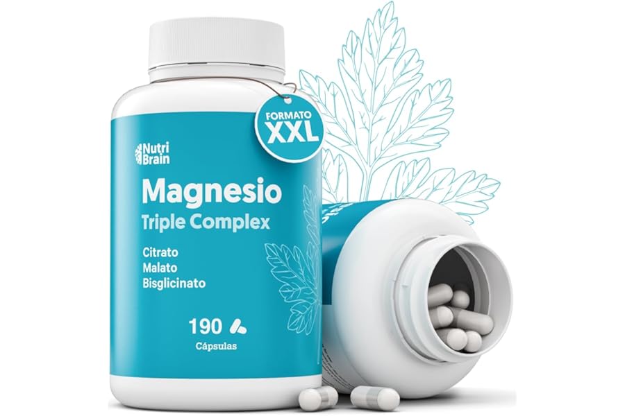 Magnesio Citrato + Malato + Bisglicinato 190 Cápsulas