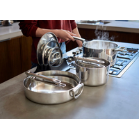 Juego de utensilios de cocina Space Steel con mangos plegables, acero inoxidable