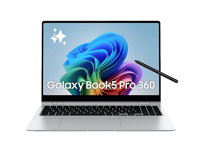 Samsung Galaxy Book5 Pro 360 Copilot+ 16" WQXGA+ Convertible 2 en 1 Intel Evo™ Core Ultra 5 226V 40TOPS 16 GB de memoria 512 GB de almacenamiento interno