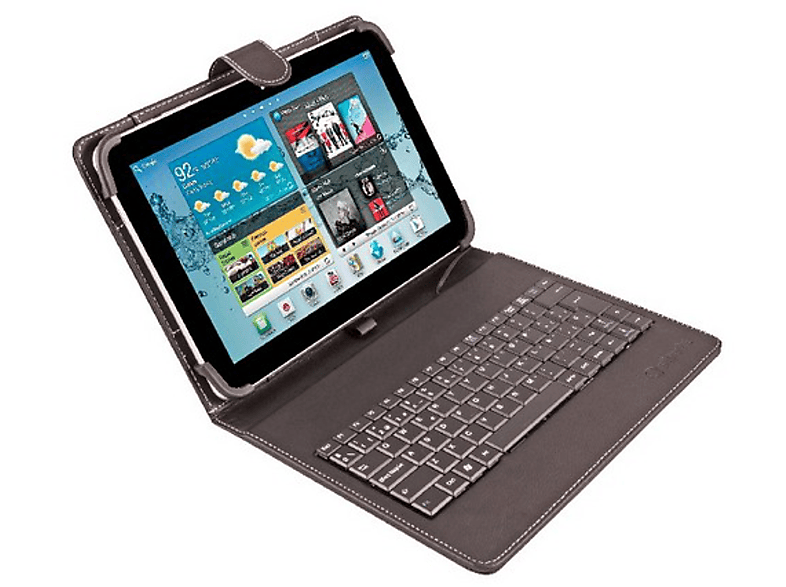 Funda con teclado Silver HT 19160 para tablet hasta 11" con Type-C