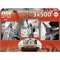 Puzzle 3x500 piezas - Grandes Ciudades