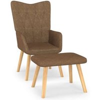 Sillón de Relax con Reposapiés de Tela Vidaxl