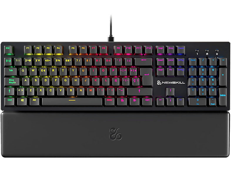 Newskill Serike V2 – Teclado Mecánico Gaming con Switch Red Hotswap, RGB, Reposabrazos