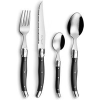 Set de 24 cubiertos de acero inoxidable con mango de PP, rustic 18/0, 1,5 mm