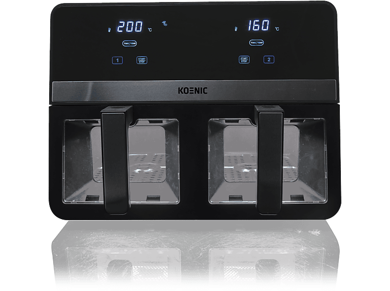 Freidora de aire KOENIC KAF 924224 B, 9L, 2 cestas, 2400W