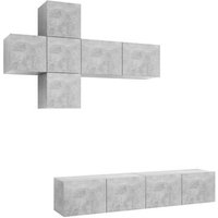 Juego de Muebles de Salón 7 Pzas Madera Ingeniería Hormigón Vidaxl