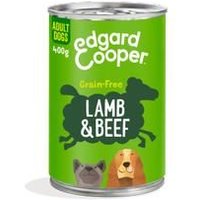 Edgard & Cooper Comida Húmeda para Perro Adulto, 400g, Cordero y Ternera, Sin Granos