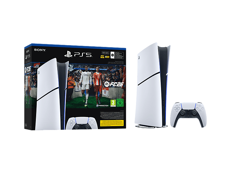 Consola Sony PS5 Slim Digital Edition 825GB SSD 16GB RAM 4K con juego EA Sports FC 26