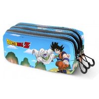 Estuche Portatodo Triple Con Cremalleras Dragon Ball Goku Y Piccolo