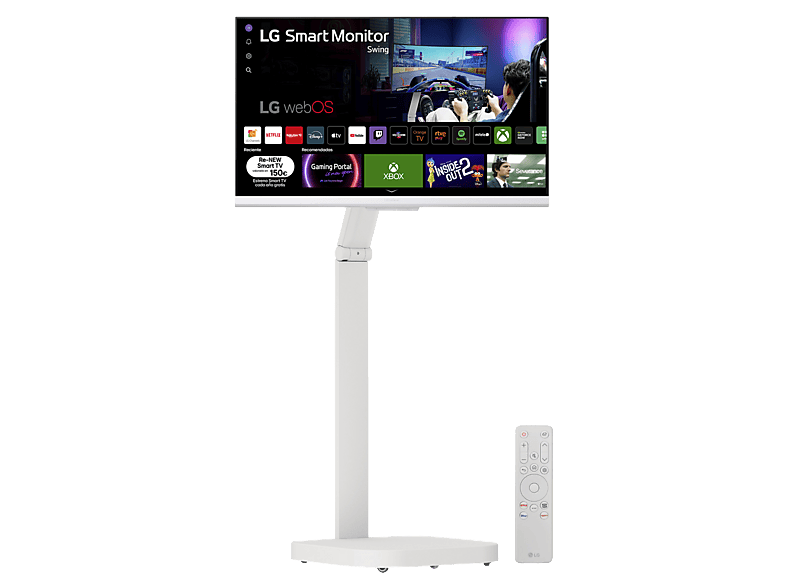 Monitor LG Smart Swing 32G810SAW-W 31.5" UHD 4K 144Hz 1ms IPS con altavoces incorporados