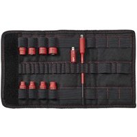 Wiha Juego de Insertos de Llave de Vaso 1/4" Torquevario -s Electric 11 Unidades con Adaptadores y Bolsa Plegable