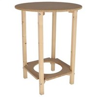 Mesa Camilla Gazte Redonda Acabado sin Barniz 90x90x75 cm