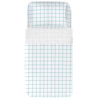 Juego de sábanas estampadas cuadro para cama 150 cm con 2 fundas almohada 50x70