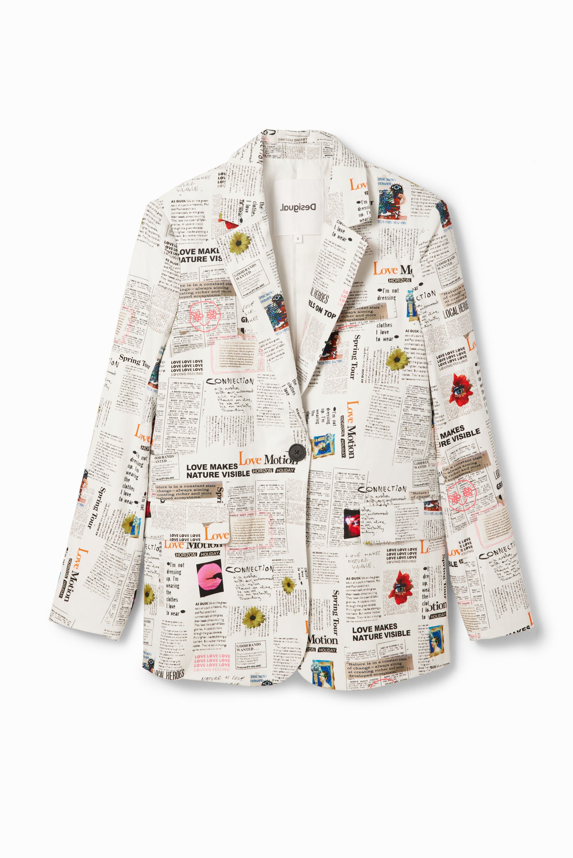 Desigual Blazer Periódico para Hombre