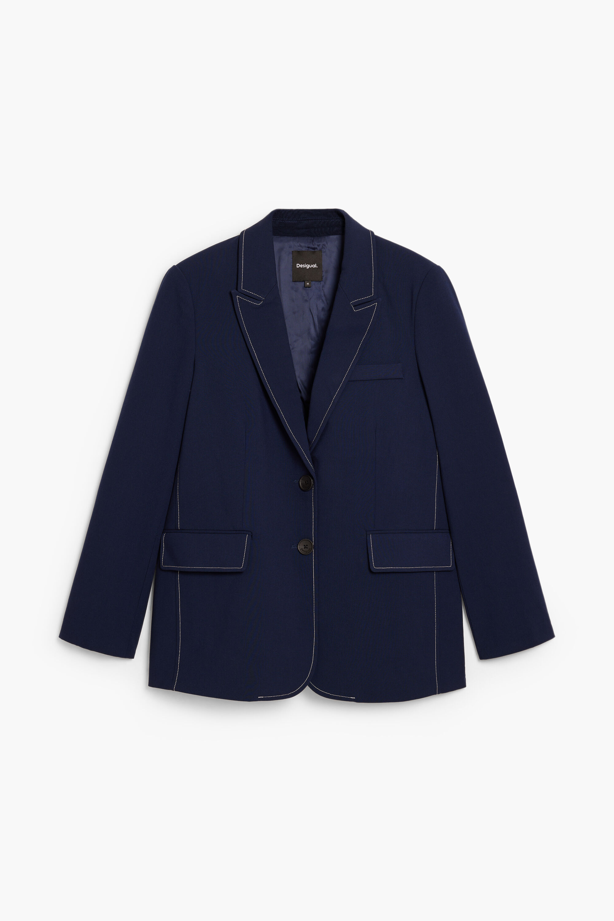 Desigual Americana con pespuntes bordados para hombre