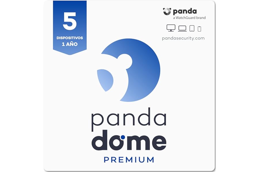 Panda Dome Premium – Antivirus Cloud y VPN ilimitada para 5 dispositivos, 1 año