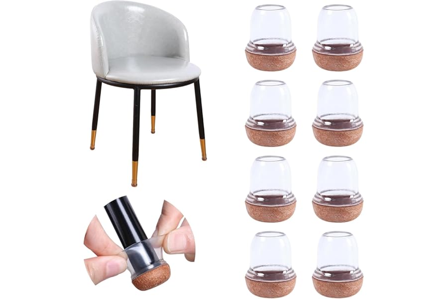 Ezprotekt Protectores de Suelo de Silicona Transparente 13-20mm para Patas de Silla