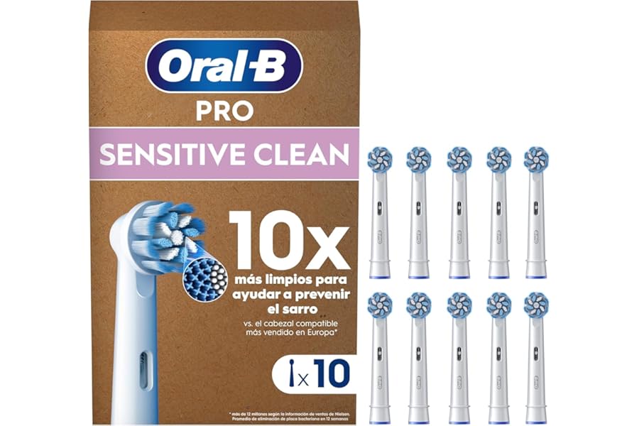 Oral-B Pro Sensitive Clean - Cabezales de recambio originales, Pack de 10