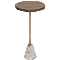 Mesa Auxiliar Neith de Madera de Mango y Mármol Atmosphera