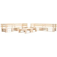 Juego de muebles de palés para jardín 6 piezas de madera natural Vidaxl