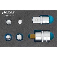Hazet 163-217/6 Juego de Adaptadores Cuadrado Hueco 1/4, 3/8 y 1/2 Pulgadas