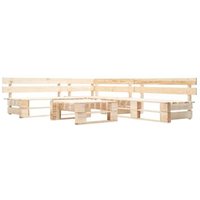 Juego de Muebles de Palés para Jardín 4 Piezas Madera Natural Vidaxl