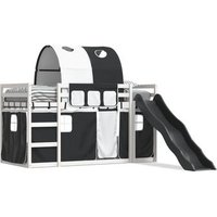 Litera con Tobogán y Cortinas 90x200 cm Vidaxl