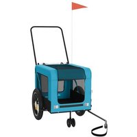 Remolque de bicicleta para mascotas de hierro con tela Oxford Vidaxl