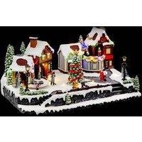 Pueblo de Navidad Calle Peatonal con Música 33 LED + Transformador