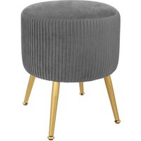 Taburete Solaro de terciopelo plisado
