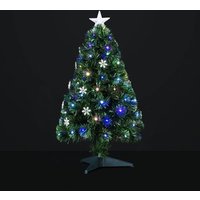 Árbol de luces LED de fibra óptica interior 90 cm (74 LED) + transformador