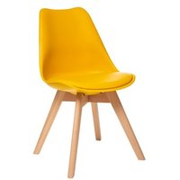 Silla Atmosphera Baya con patas de madera 82x52,5x48