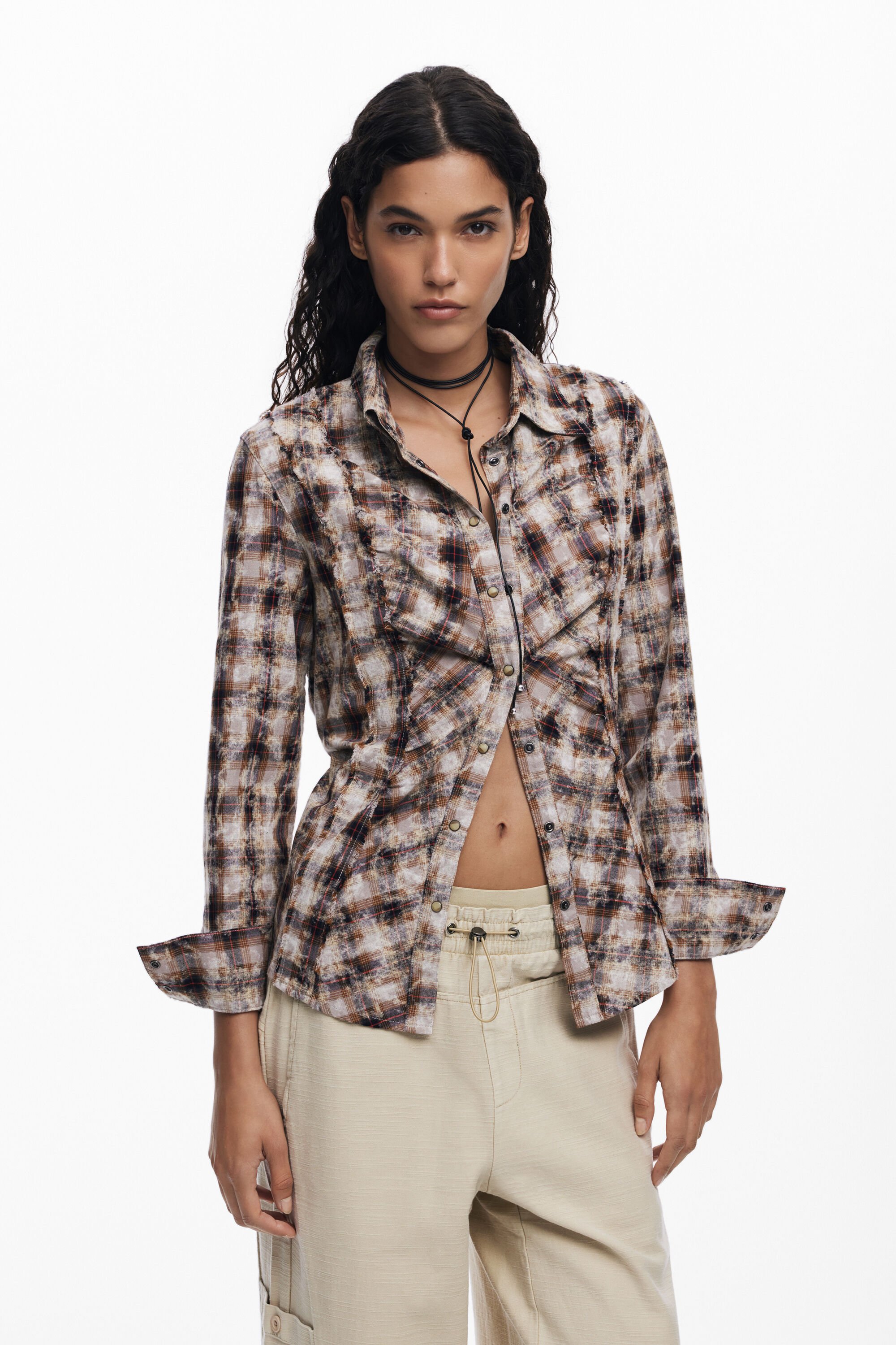 Desigual Camisa de cuadros para hombre