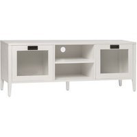 Mueble TV MDF con chapa de pino y cristal templado Klast Home estilo contemporáneo 140x50 cm