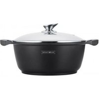 Cacerola 10L 34cm Rl-bs34ml con Revestimiento de Mármol y Tapa de Vidrio