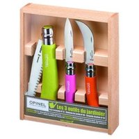 Opinel Estuche con 2 Cuchillos y Podrón, Mangos de Madera de Haya, Acero Inoxidable