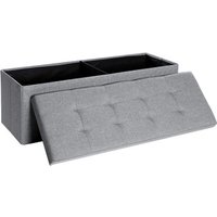 Banco Baúl de Almacenamiento de Tela de Lino