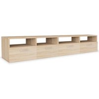 Mueble de TV 2 piezas de madera de ingeniería roble 95x35x36 cm