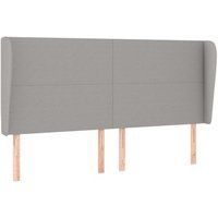 Cabecero con orejas de tela 203x23x118/128 cm