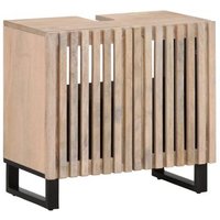 Armario de Lavabo de Madera Maciza Mango 62x34x58 cm – Vidaxl