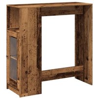 Mesa Alta con Estantes de Madera Envejecida 101x40x103,5 cm – Vidaxl